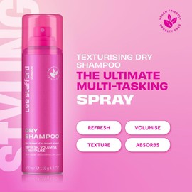 Lee Stafford Dry Shampoo | Styling - Instant Hair Refresh, Volumizing Powder Spray, Adds Volume, Absorbs Oil, Sweat & Dirt between Washes for a Clean Look, Blonde & Brunette Friendly Hairspray, 4.2 Oz
