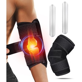 Calkkrer Verstellbare Ellenbogen Bandage, Sehnenscheidenentzündung Bandage Herren, Armschiene für Tennisarm, Epicondylitis Spange, Ellenbogenschoner für Damen und Herren