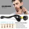GOLDBEARDS Beard Derma Roller For Hair Loss Beard Growth Titanium
