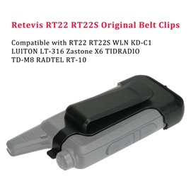 Retevis RT22 RT22S Original Walkie Talkie Belt Clips, Belt Clip Compatible with RT22 RT22S WLN KD-C1 LUITON LT-316 Zastone X6 TIDRADIO TD-M8 RADTEL RT-102 Way Radios (2 Pack)
