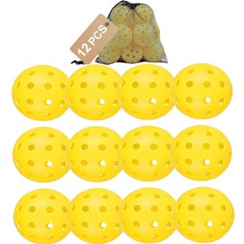 MARCHMARS Pickleball Balls Indoor Sports Outdoor Pickleballs 40 Pickleball Balls Pickleball Open Ball Packs, 12 Packs Pickleball Indoor Balls