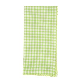 SARO LIFESTYLE Collection Gingham Design Table Napkins (Set of 4), 18", Green