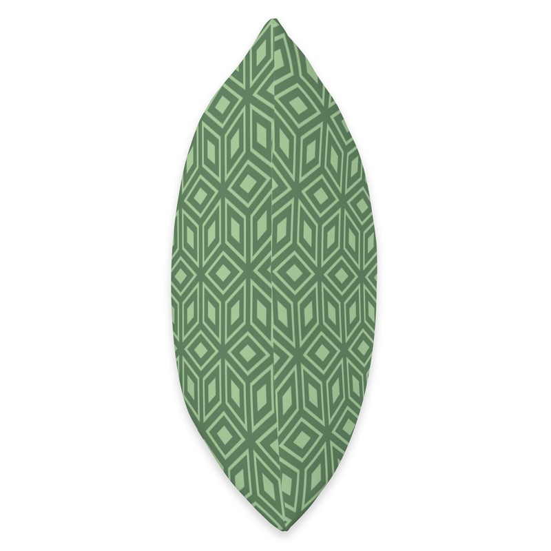 GreenMint Cubes Hexagons Squares Geometric Layered Pattern Throw Pillow