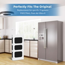 Anmumu Paultra2 Refrigerator Air Filter Replacement for Frigidaire Pureair Ultra 2,Pure Air Ultra 2,Pureair Ultra ii,and Electrolux 242047805,5303918847, EAP12364179(4 Pack)