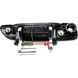 KarParts360 for Honda Civic 2001 02 03 04 2005 Exterior Door Handle Front, Driver Side Smooth Black Bezel with Chrome Lever | with Key Hole| Trim:All Submodels