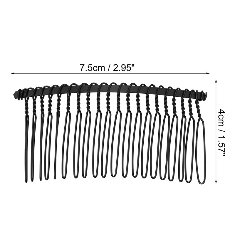 VOCOSTE Anti-Slip Hairside Comb Axserie Metal Black Hair Side Comb