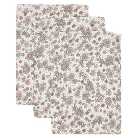 Jollein 536-848-67045 Wash Mitts Set of 3 Retro Flowers (15 x 20 cm)