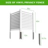 Qikdesign 36"W X 45"H Reinforced White Vinyl Privacy Fence Screen