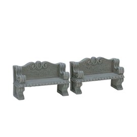 Lemax Stone Bench - Package of 2