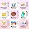 Colorful Birthday Stickers 200 Pcs/Pack - Cakes, Cartoon, Wishes &