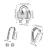 15 Piece Rope Clamp 4 mm Set Stainless Steel M4