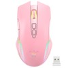 SIMGAL RGB Wireless Gaming Mouse, Pink, Rechargeable, Ergonomic Design, Adjustable