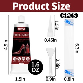 Heel Covers for High Heel Shoes, Black Heel Stoppers Glue, Non-Slip Anti-Noise Heel Covers, Silent Repair, Suitable for Any Type of High Heels(1.6 Oz)