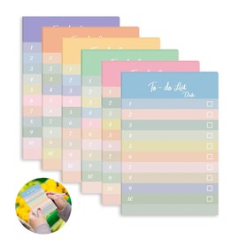 6 Packs to Do List Sticky Notes, 4 x 6 Inches Small Memo Self-Stick Lined Notepads Daily Planner Note Pads Bulk for Home Office School Supplies Daily Checklist Work Study Reminders, 6 Cute Designs