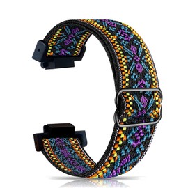 Elastic Watch Bands Compatible with Casio 16MM GA-100/G-5600/GA-300/GLS-100/GB-5600/GW-6900/G-Shock DW-5600/8900/GWM5610,Stretchy Soft Adjustable Replacement Nylon Strap (Boho)