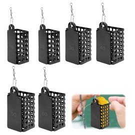 Feeder for Fishing 10/20/30/40/50/60g Accessories Basket Fishing Accessories Fishing Accessories Fishing Carp Inline Carp Fishing Groundbait Round Metal Feeder Assembly Bait Basket Fishing Feathers
