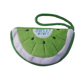 Kiwi Fruit Wallet Mini Bag Wristlet, Vegan Coin Purse, Cosmetic Organizer, Make-Up case