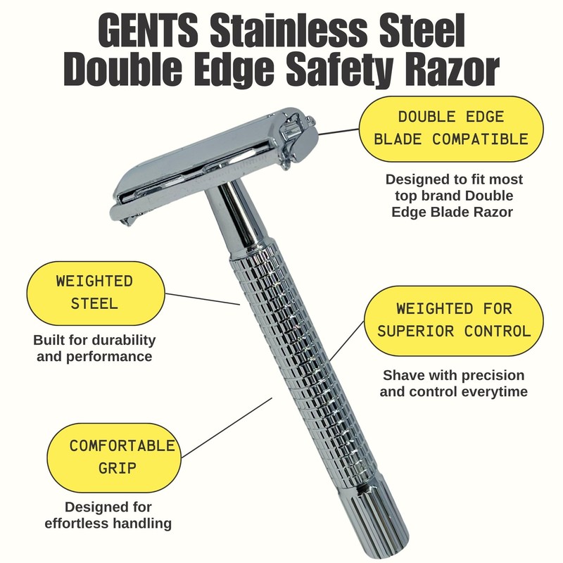 GENTS Complete Shaving Kit Gift Set for Men - Safety