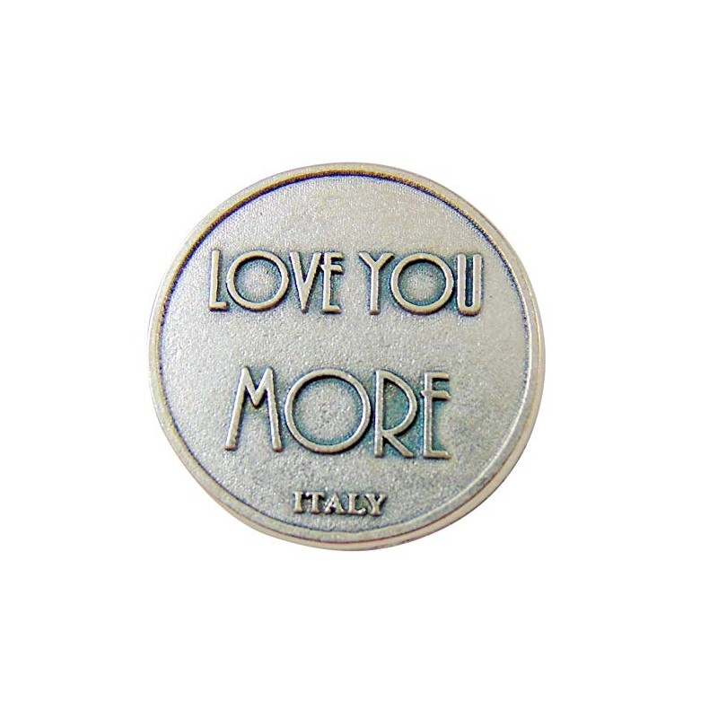Love You More XO Pocket Token 1 1/4 Inch