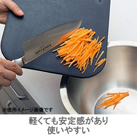 Bitacraft 3850 Antibacterial Cutting Board, Made in Japan, Small, Thin, Black