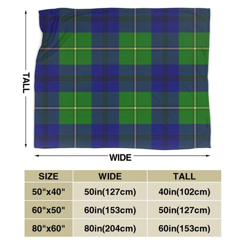 Clan Johnston Tartan Throw Blanket, Ultra Soft Flannel Blanket Warm
