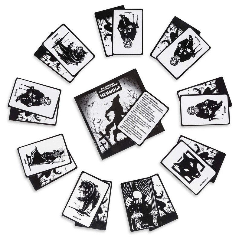 Original Werewolf card game, deluxe party game with expansion –