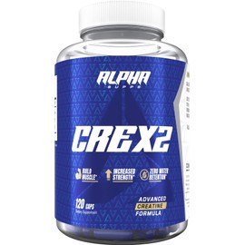 Alpha Supps Cre X2 Creatine HCL - CON-CRĒT® Creatine Formula & CEE Ethyl Ester Blend - High-Potency for Enhanced Performance & Muscle Building Support - 120 Capsules