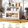 BMOSU Farmhouse Bread Box for Kitchen Countertop Bread box Double
