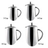 3 Cup Stainless Steel Double Wall Cafetiere
