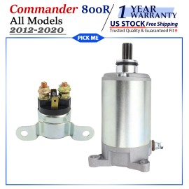 Motorsupermarkets Starter for Can-Am Bombardier Commander 800R All Models 2012-2020 With Relay