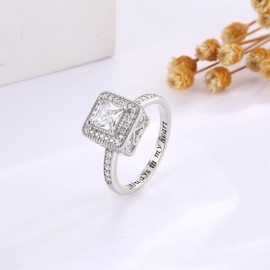 925 Sterling Silver Cremation Urn Ring for Women Memorial Ashes Keepsake Jewelry to Honor Loved Ones (9)