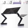 Universal Adjustable Folding Laptop Stand With Mouse Plate - Black,