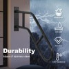 SMONTER Wall Mounted Handrails for Outdoor Stairs, U-Shaped Grab Bars