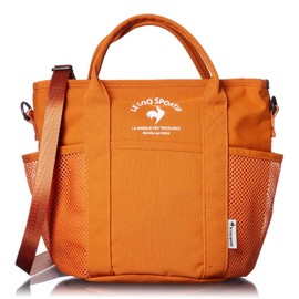 Coq Sportif Women's Nezel, Deodorizing Antibacterial, Polyester, 2-Way Tote Shoulder Bag, orange, 23.5 x 25.5 x 22.5 cm