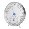 Round Thermometer Stainless Steel Waterproof Heat Resistant Thermometer Hygrometer for