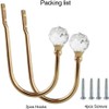 COCIVIVRE 2 Pack Curtain Holdbacks Wall Mounted Curtain Tiebacks Hooks