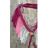 fringe breast collar paracord horse tack pink ombre