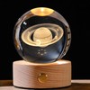 DAWRIS 3D Saturn Crystal Ball with LED Colourful Night Light