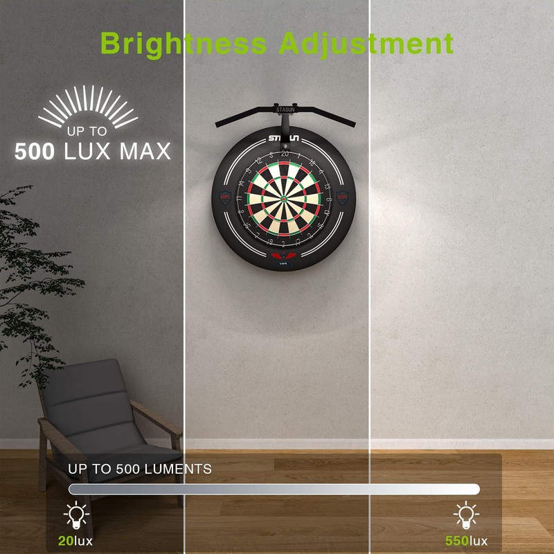 STASUN LED Dartboard Light, Foldable TOR135 Dartboard Lighting System for