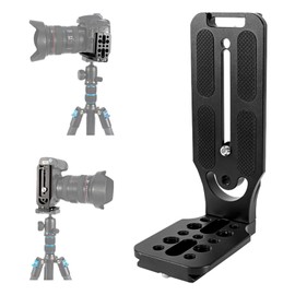 Mecmbj DSLR Camera Mount, Quick Release L Mount, Quick Release Plate Mount, Vertical Video Recording, Universal L Bracket with 1/4 Inch Screw for Camera Tripod Photography