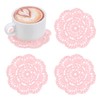 M METERXITY 4-Pack Handmade Crochet Coasters, 4Inch/10cm Round Cotton Placemats