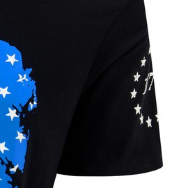 Nwnip Men's Independence Day USA Flag 4th July Red White Blue Star Stripes Patriotic T-Shirt Clothes(Black, L)