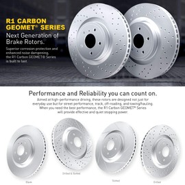 R1 Concepts Front Brakes and Rotors| Hardware Included| Front Optimum OEp Brake Pads and Rotors Kit| Fits 2017-2020 Fiat 124; 2016-2021 Mazda MX-5