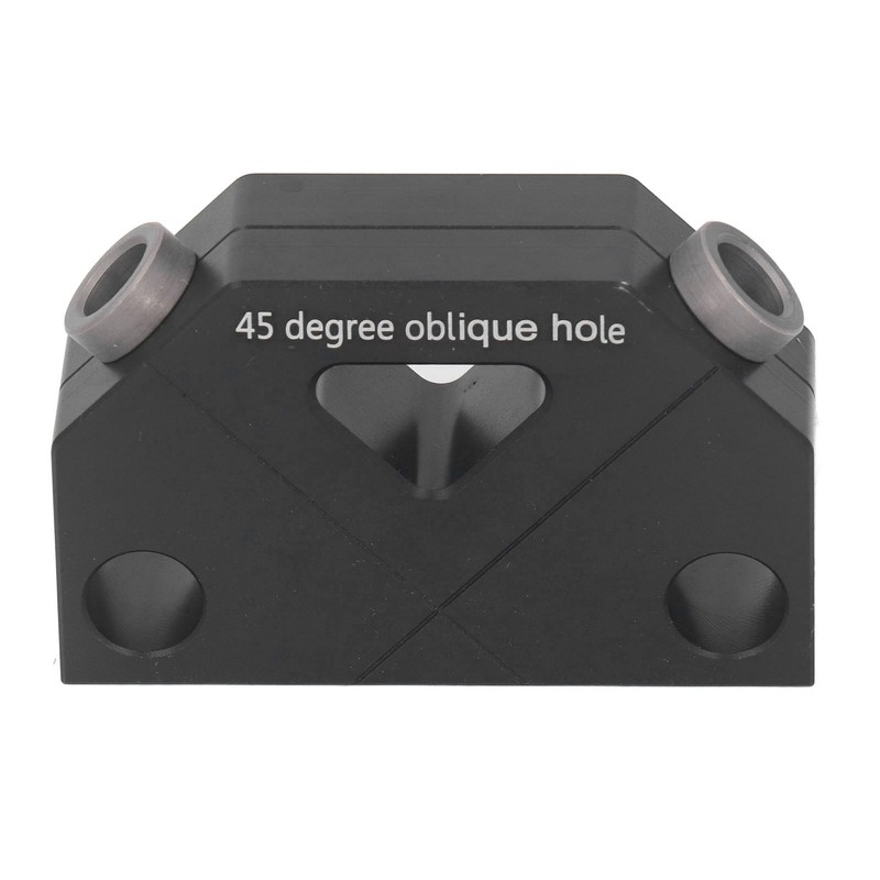 Woodworking Inclined Hole Fixture Black Aluminum Alloy 45 Degree Angle