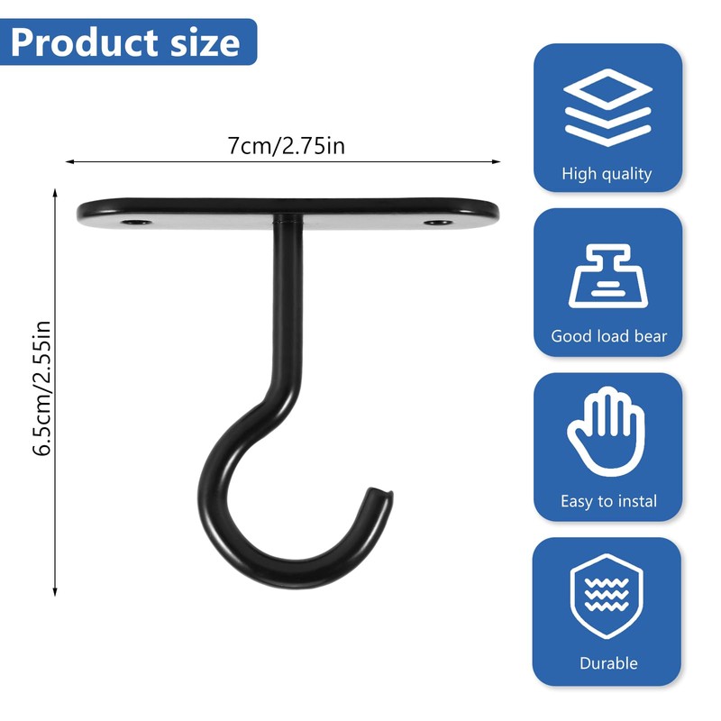 BTBHIHO 4 Pack Ceiling Hooks for Hanging Plants, Metal Ceiling