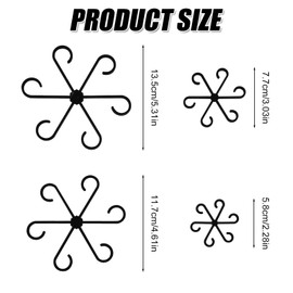 4pcs Climbing Houseplant Stem Supports, Plastic Plant Climbers Stem Holders Reusable Flower Plant Stakes Trellis Stem Hook Growth Accessories for Plant (black)