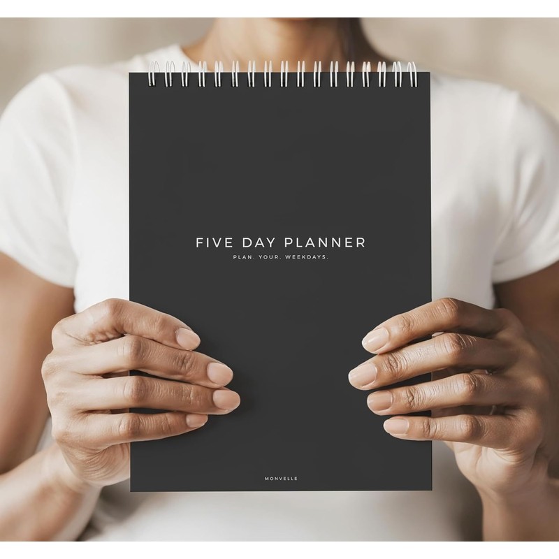 5-Day Weekly Planner Notebook, Monday to Friday Planner, Organize Workdays,