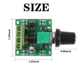 1.8v 3v 5v 6v 7.2v 12v 2A 30W low voltage DC motor speed controller PWM 1803BK adjustable drive switch with speed control knob (5Pcs)