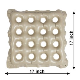 ZHUYNXIR inflatable seat cushion,Air Cushion,Water air Chair Pad for Wheelchair, Office Chair, Cars, Home Living, Pressure Relief Pillow, Adjustable Softness Non-Slip Hip Protector,48x48cm,Grey.