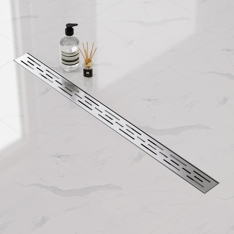 Neodrain 36 Inch Rectangular Linear Shower Drain with Brick Pattern